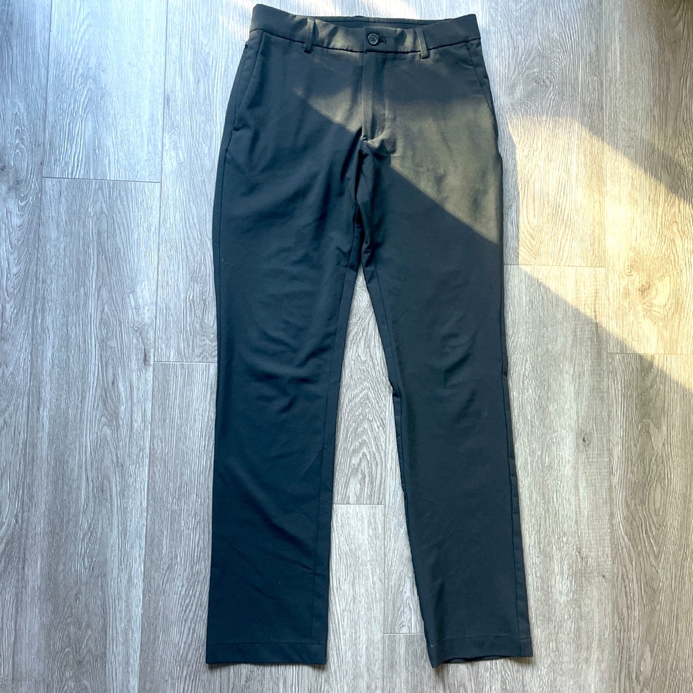 Black slim fit stretch trousers